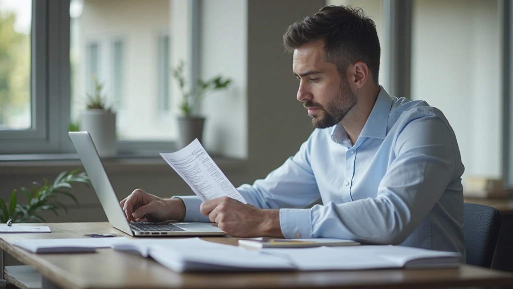 Профессиональное рабочее место с бюджетной таблицей и финансовыми документами