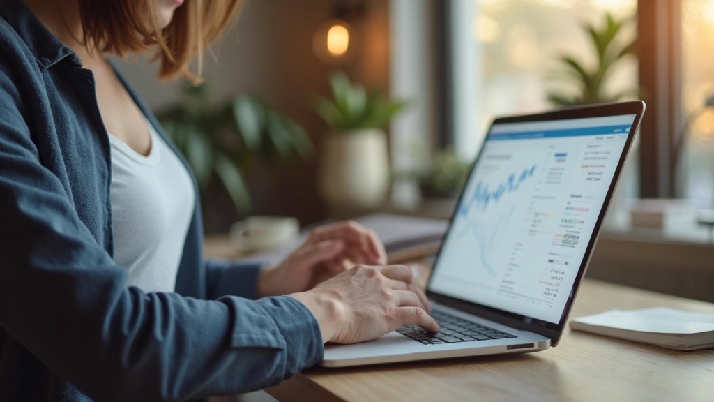 Человек ведёт учёт доходов и расходов в специальном приложении