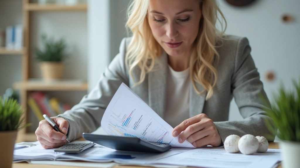 Визуализация финансовых целей с графиками и диаграммами на столе