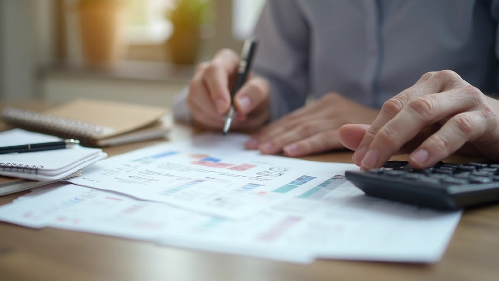 Документы бюджета и калькулятор на столе